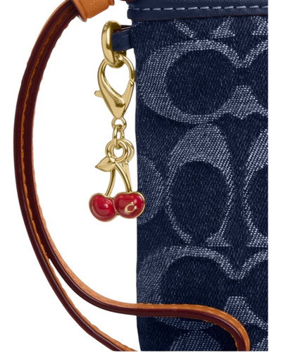 Muñequera Wristlet Coach Monogram Signature Y Color Denim
