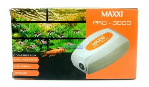 Compressor De Ar Maxxi Pro-3000 3,5w P/ Aquário Até 75l 220v