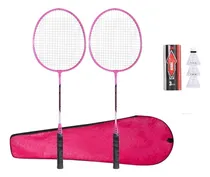 Comprar Badminton Juego De 2 Raquetas + 3 Gallitos Gallos P Niños