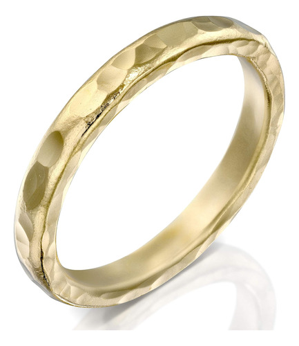 Fabin Jewelry Anillo Martillado Relleno De Oro Hecho A Mano,