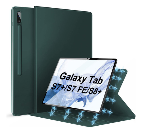 Funda Para Samsung Tab S7/s8 Plus Magnetica Verde