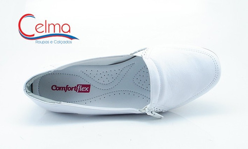 sapato branco feminino comfortflex