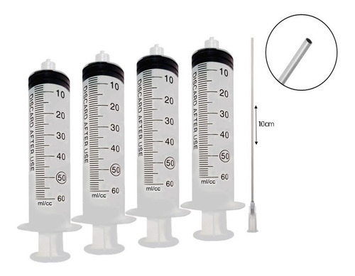 Jeringa 60ml Para Rellenar Cartuchos Sistema Tinta Continua