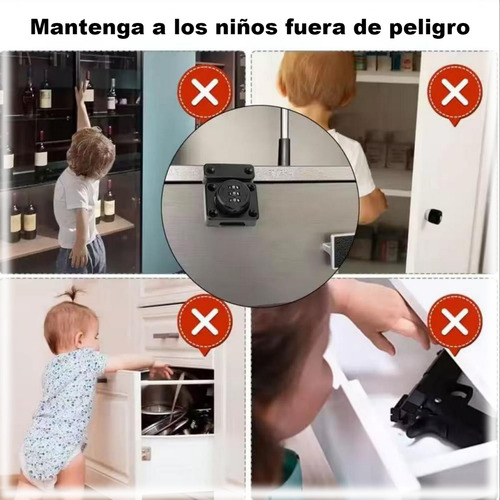 Cerradura De Combinación Con Pestillo De Seguridad Antirrobo