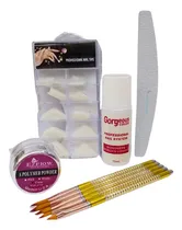 Comprar Kit Para Uñas En Agrilico, Con Tips, Pinceles, Lima, H T