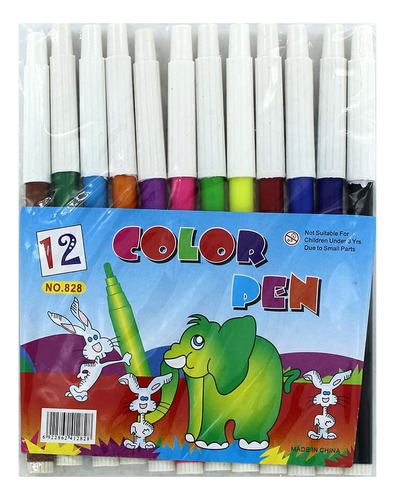 Plumines Lavables Económicos Color Pen Plumones 12 Paquetes