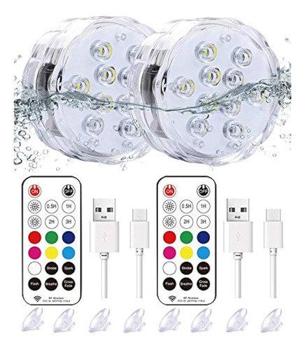 Qoolife Luces Led Sumergibles Magnéticas Recargables - 3.3  