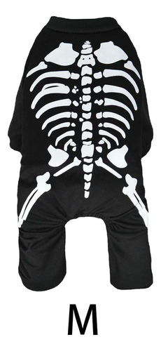 Disfraz De Esqueleto De Perro De Halloween, Accesorios, M