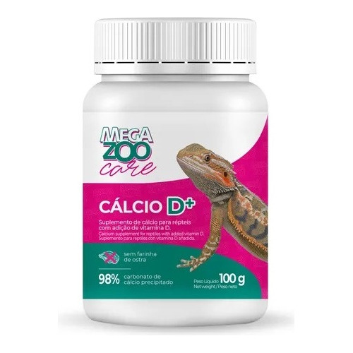Cálcio D+ Para Répteis 100g