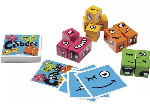 Juego De Expresión Cubo Cambia De Cara Puzzle + Campana