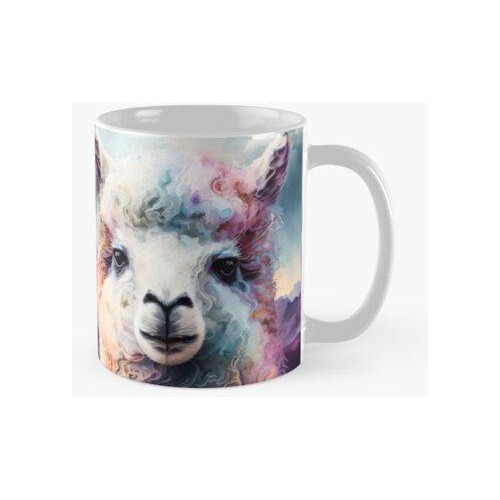 Taza Adorable Alpaca Hugs And Kisses Watercolor Painting By 