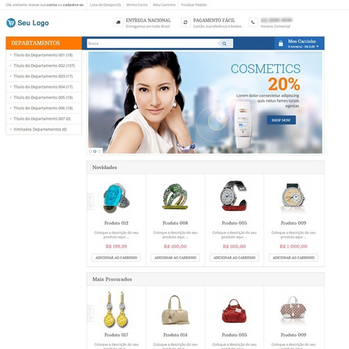 Loja Virtual Opencart 197 Ecommerce Português C/ Painel 2022