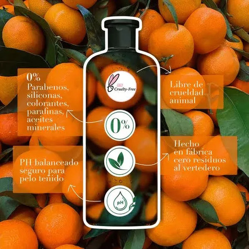 3 Shampoo Herbal Essences Frescura Mandarina, Jengibre 400ml