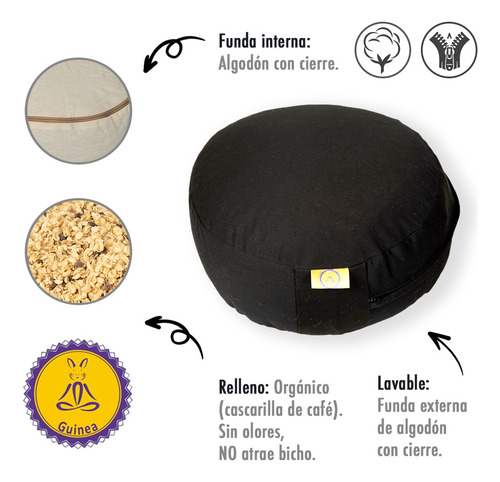 Kit Zafu,zafuton Y Banco De Meditación Fijo