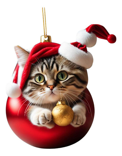 3 Adornos Navideños For Gatos, Decoración 3 Piezas
