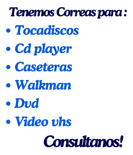 Correa Para Video Cassettera Vhs Sanyo Vhr-5200