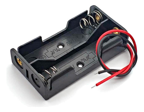 Pack 2pcs Porta Pila Dual 2xaa Doble A Serie 1.5v Zocalo Aa