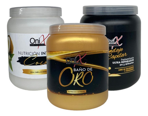 Onix Kit 3 Nutriciones Capilares Extrema X 1 Kilo C/u
