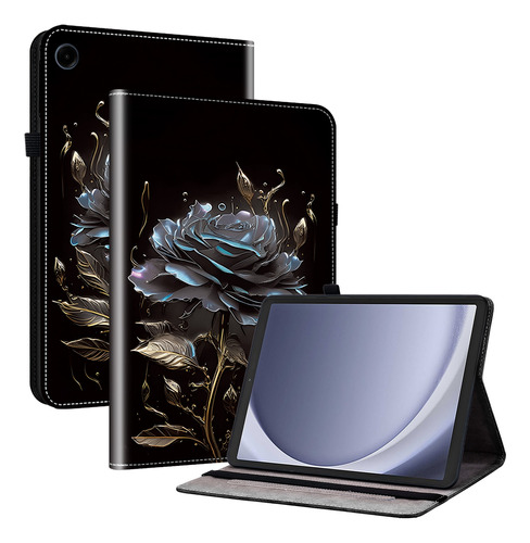 Funda De Piel Negra Para Samsung Galaxy Tab A9