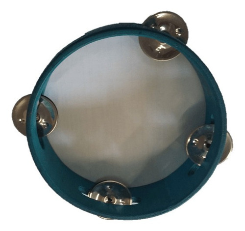 Imagem 2 de 2 de Pandeiro 15cm Madeira Com Pele Pvc E Com Platinela - Jog Mus