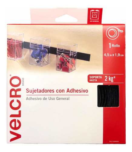 Sujetadores Con Adhesivo Rollo 4.5m X 19mm Velcro Multi Uso