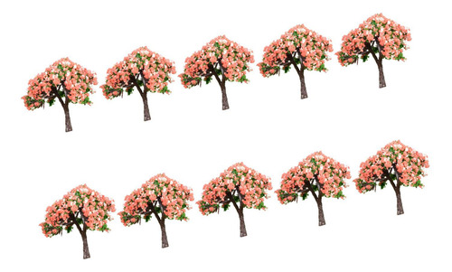 10 Piezas Modelo De Paisajes De Tren Accesorios De Árboles