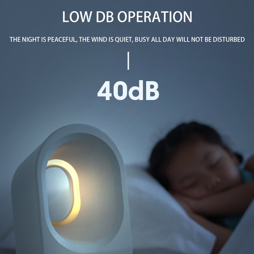 Ventilador De Escritorio Sin Aspas, Luz Nocturna, Ventilador