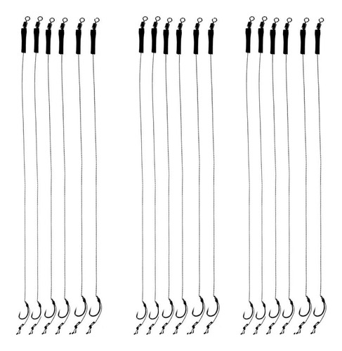 18pcs 6 # 8 # 10 # Tamaño De Carpless Carp Fishing Hooks