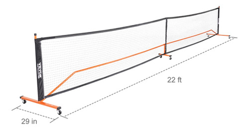 Red De Pickleball Portatil Tamaño Reglamentario 22ft