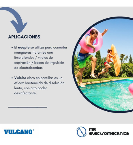 Imagen 4 de 10 de Kit Limpieza Vulcano: Barrefondo + Manguera 10m + Accesorios