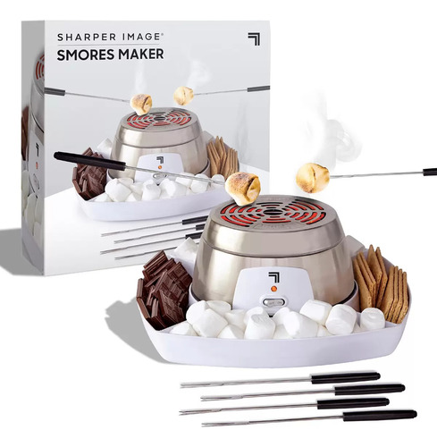 Asador Para S'mores Con Charola Y Tenedores Sharper Image Ms