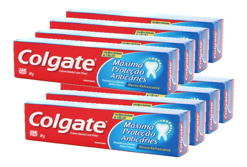 Creme Dental Pasta De Dente Máxima Proteção 90g 8un Colgate