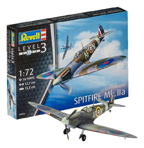 Avião Spitfire Mk.iia 1/72 - Kit Revell 03953 Mk2a