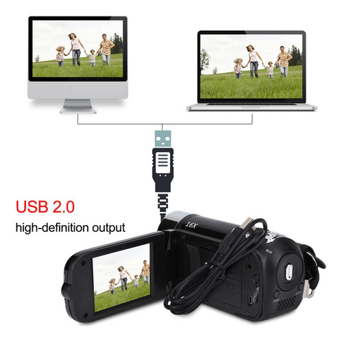 Full Hd 270° Rotação 16x Câmera De Vídeo Digital De Alta Def