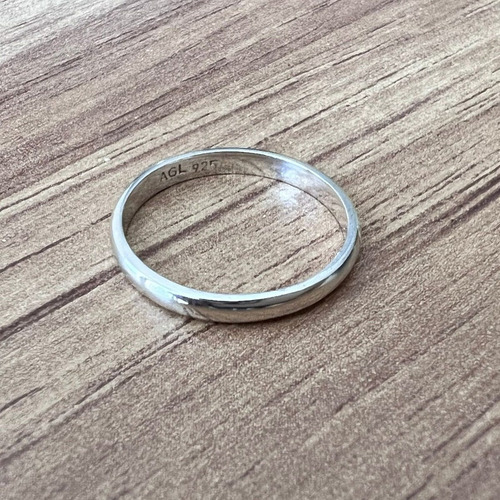 Imagen 5 de 10 de Anillo Argolla Lisa De Plata .925 Agálea