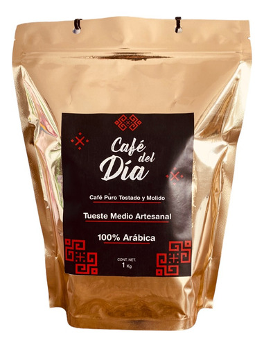 Café Del Día 100% Puro, Arábica Tuest Artesanal, Molido 1 Kg