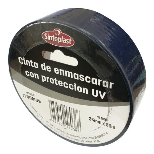 Pack X5 Cinta De Enmascarar Azul Filtro Uv Sinteplast | 36mm