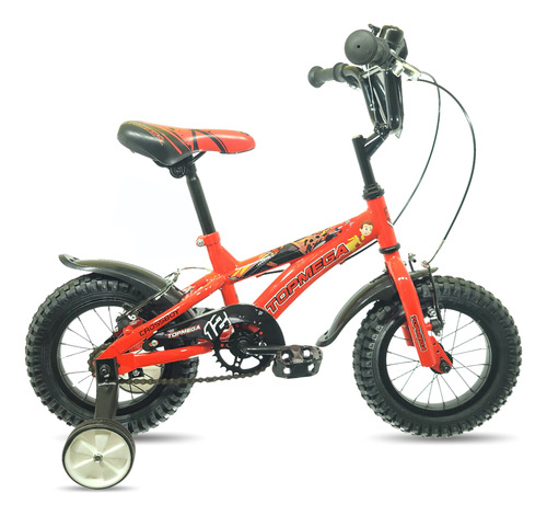 Bicicleta. R/12 Cross Topmega Crossboy. Rojo/negro