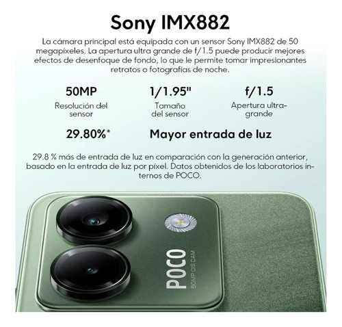 Celular Xiaomi Poco M7 Pro 5g 12gb Ram 256gb Rom Green Verde