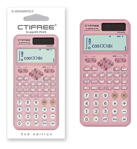 Ctifree Calculadora Cientifica Y Ingeniería Fx-991ex 552 Funciones Color Rosa