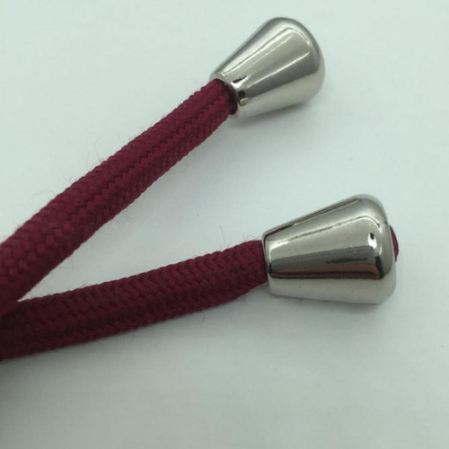 20x Metal End Stopper Corda Extremidades Locks Prata