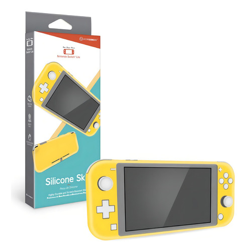 Carcasa De Goma Nintendo Switch Lite Turquesa Hyperkin Color Amarillo