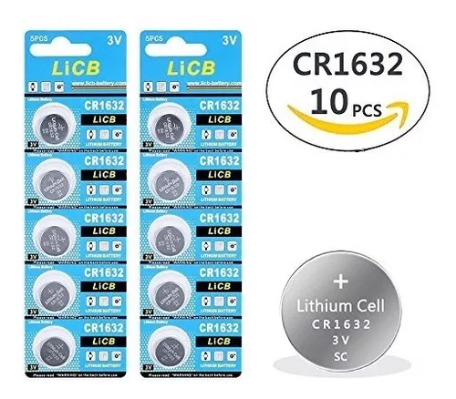 LiCB 10 Pack CR1632 3V Lithium Battery CR 1632