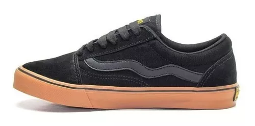 Tênis Mad Rats Old School Skate Preto Crepe