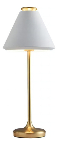 Abajur Piccolo Branco Bella Led 40w Mv003w Metal 58cm Cor da cúpula Branca Cor da estrutura Dourada 127/220V