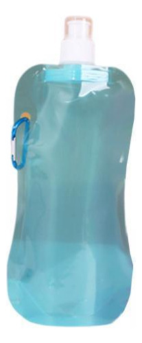 6 Botella De Agua Plegable Bolsa De Agua Portátil Azul