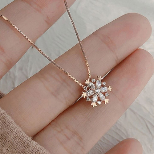 Collar N, Colgante Copo De Nieve, Cadena De Clavícula, I