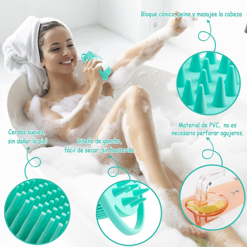 Cepillo De Ducha, Cepillo De Masaje De Silicona Exfoliante