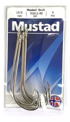 Anzuelo Mustad 92611 #10/0 Para Pesca De Dorados Surubí Patí