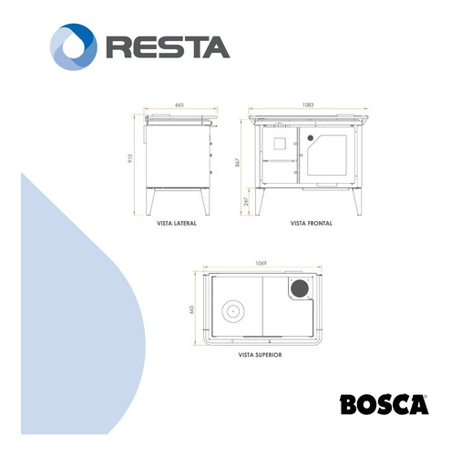 Cocina A Leña Línea Óptima Op500 Bosca Cuotas
